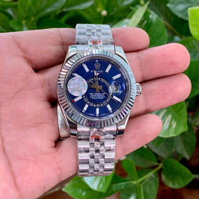 Rolex Sky-Dweller Jubile Chain Blue Dial