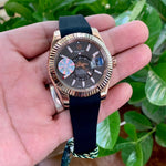 Rolex Sky Dweller RG Fluted bezel