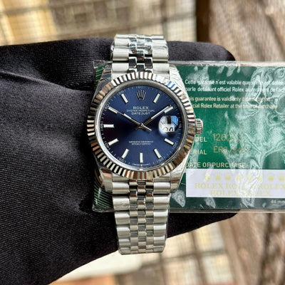 Rolex DateJust Jubile Rhodium Blue Dial EW Swiss