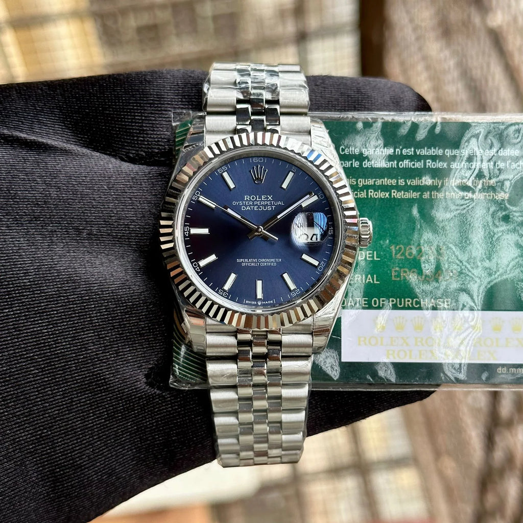 Rolex DateJust Jubile Rhodium Blue Dial EW Swiss