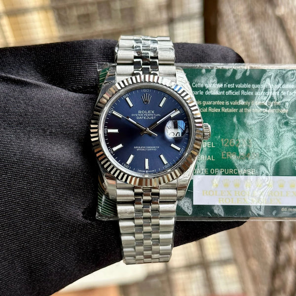 Rolex DateJust Jubile Rhodium Blue Dial EW Swiss