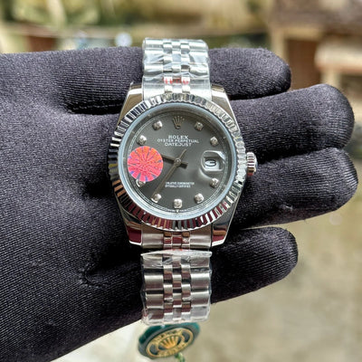 Rolex DateJust Silver Jubilee Fluted Bezel Grey Yz