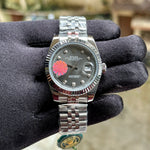 Rolex DateJust Silver Jubilee Fluted Bezel Grey Yz