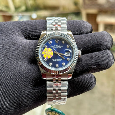 Rolex DateJust Silver-Blue Jubilee Diamond Figure Yz Factory