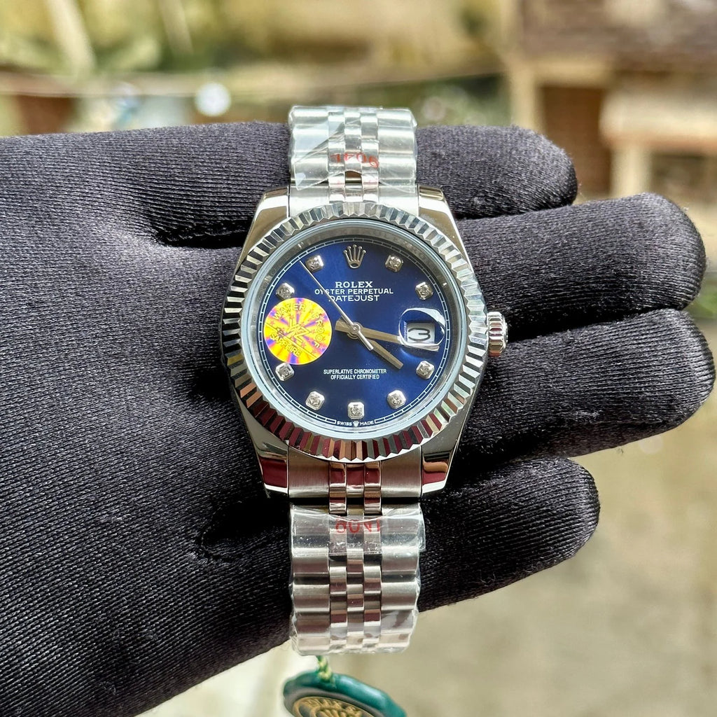 Rolex DateJust Silver-Blue Jubilee Diamond Figure Yz Factory