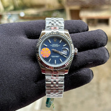 Rolex DateJust Silver-Blue Motif Dial Yz Factory