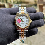 Rolex DateJust Silver-Gold White Dial Fluted Yz Factory