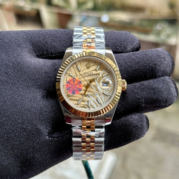 Rolex DateJust Silver-Gold Fluted Dial Pattern YZ