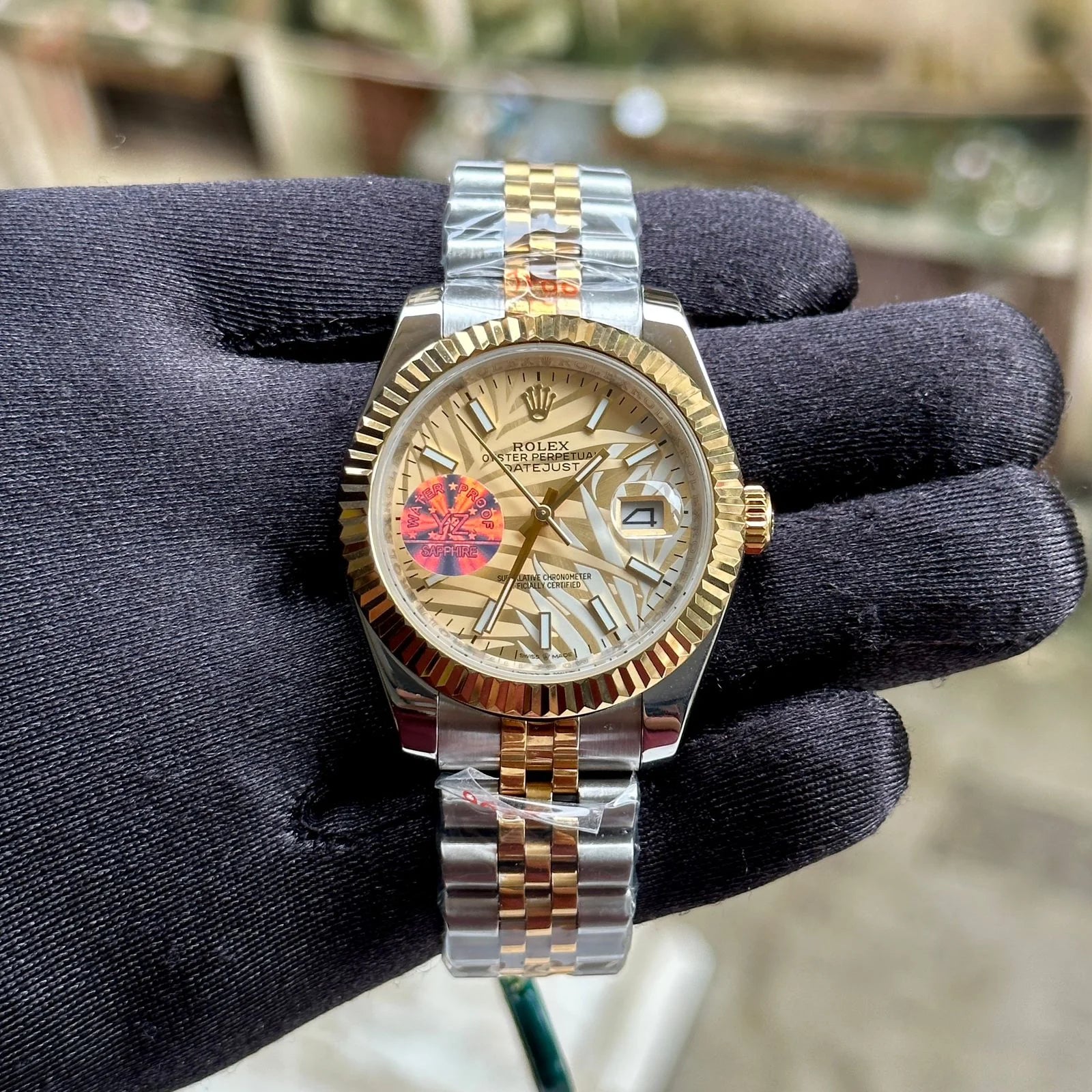 Rolex DateJust Silver-Gold Fluted Dial Pattern YZ
