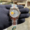 Rolex DateJust فضي-ذهبي وردي مخدد أرقام ماس أبيض YZ