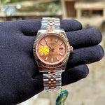 Rolex DateJust Silver-RG Fluted Bezel Jubilee YZ