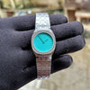Gucci 25H YA إطار أزرق مرصّع بالماس