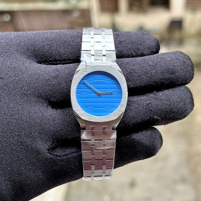 Gucci 25H Blue Quartz Ladies
