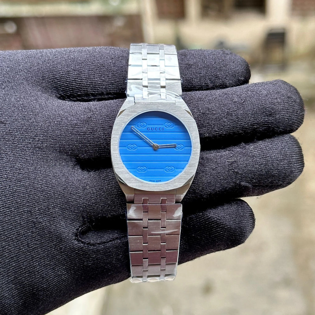Gucci 25H Blue Quartz Ladies
