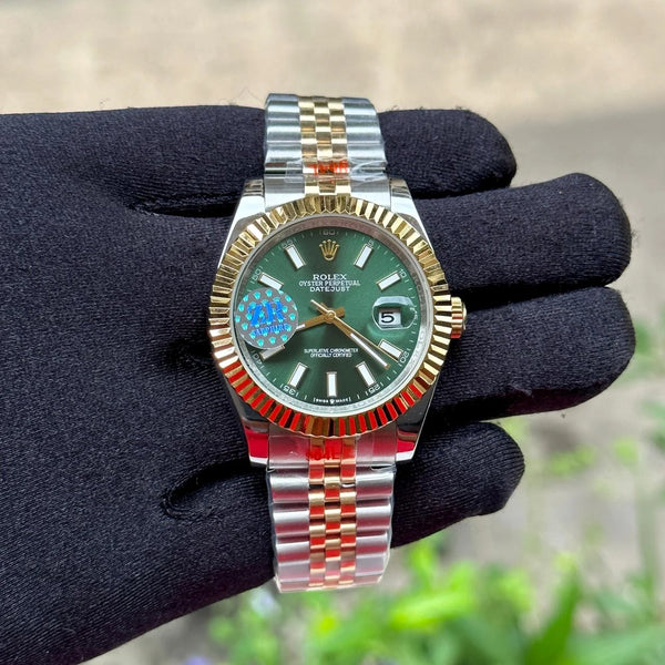 Rolex DateJust Jubilee Green Dial Dual Tone