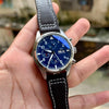 ساعة كرونو بايلوت من IWC بمينا أزرق وإطار فضي