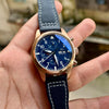 IWC بايلوت كرونو بمينا أزرق وإطار ذهب وردي