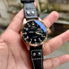 ساعة IWC Big Pilot أوتوماتيكية بسوار جلدي ومينا سوداء