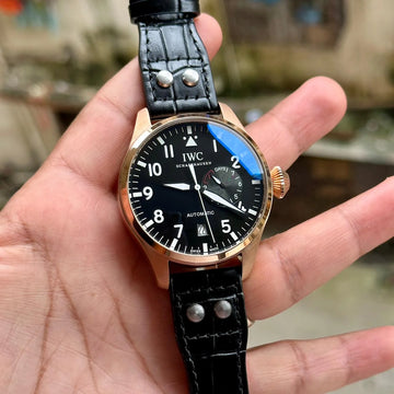 IWC Big Pilot Black Dial Croco Leather