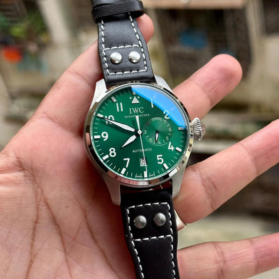 IWC Schaffhausen Big Pilot’s Green Dial Silver