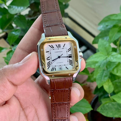 Cartier Dumont Automatic Gold Brown