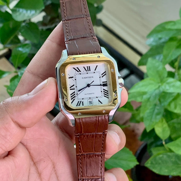 Cartier Dumont Automatic Gold Brown