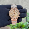 ساعة Versace Greca Logo Chronograph ذهبية وردية