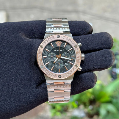 Versace Greca Logo Chronograph Two-Tone