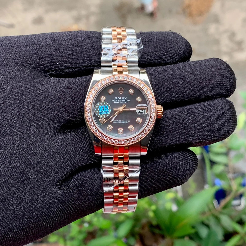 Rolex DateJust Two-Tone Diamond Figure Ladies