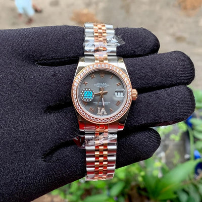 Rolex DateJust Two-Tone Diamond Bezel Ladies