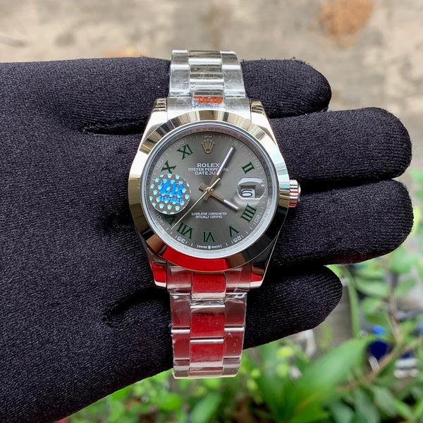 Rolex DateJust Silver Wimbledon Roman Yz