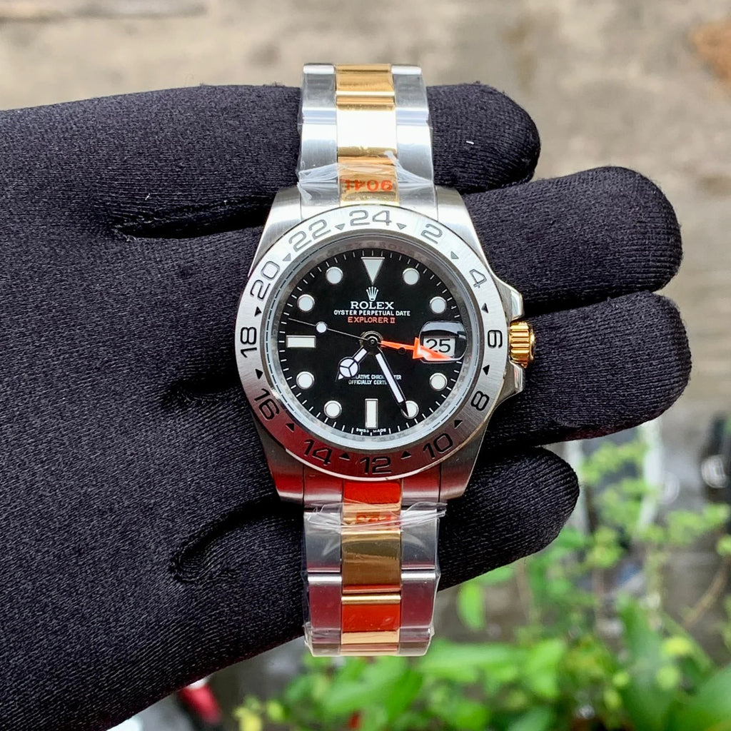Rolex Oyster Explorer II Black Dial Two-Tone