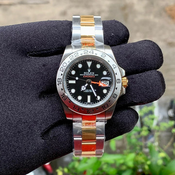 Rolex Oyster Explorer II Black Dial Two-Tone