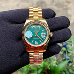 Rolex Day-Date Green Dial Diamond Figure