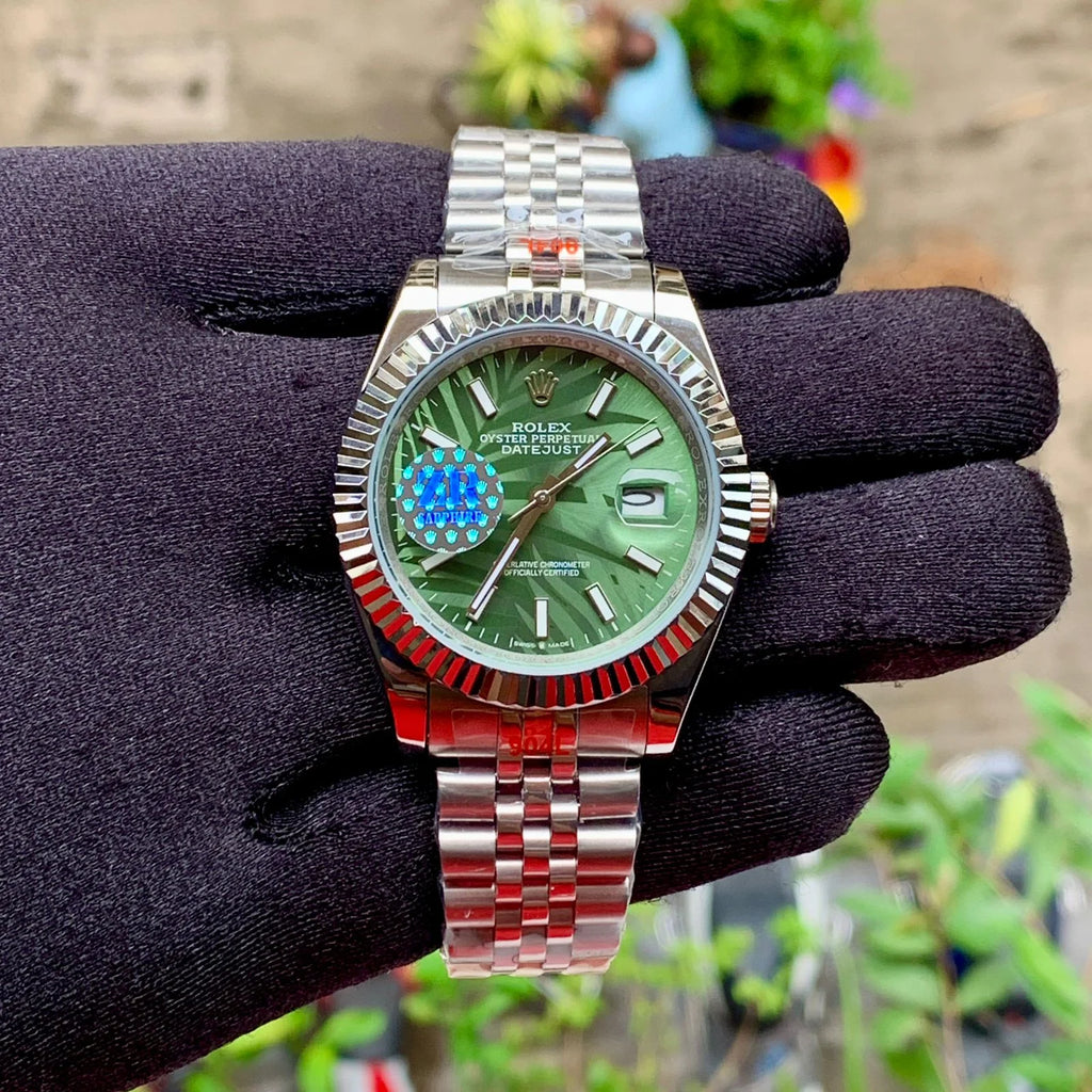Rolex DateJust Jubile Chain Green ZR