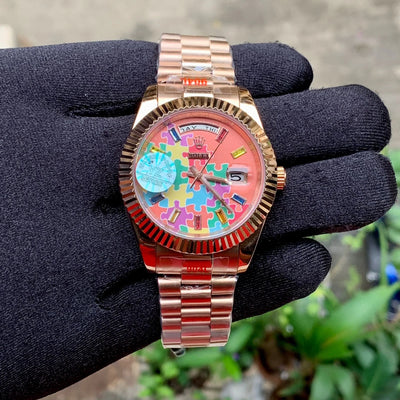 Rolex DayDate RoseGold Puzzle Dial YZ