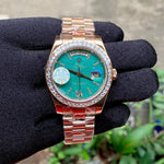 Rolex DayDate Rose-Gold Diamond Figure & Bezel Yz