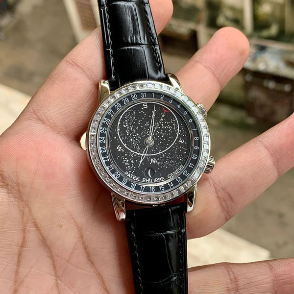 Patek Philippe Calestial Black-Silver Diamond Bezel