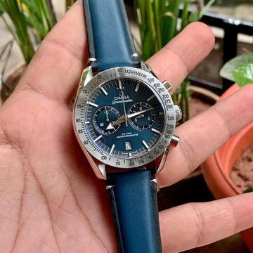 Omega Speedmaster 57 Co-Axial Master Blue Leather