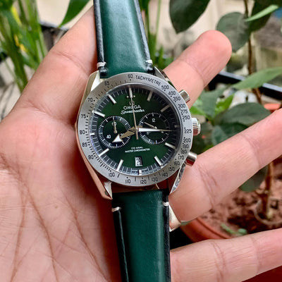 Omega Speedmaster 57 Co-Axial Master Green Leather