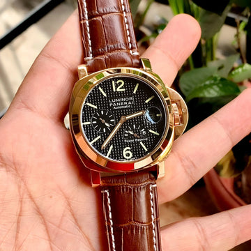 Luminor Panerai Power Reserve Brown Leather