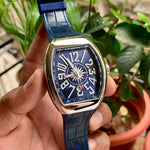 Franck Muller Vanguard Yachting Blue Dial Leather