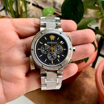 Versace Chronograph VE2H Black Dial Quartz