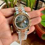 Rolex DateJust Roman Figure RG Bezel Semi ETA