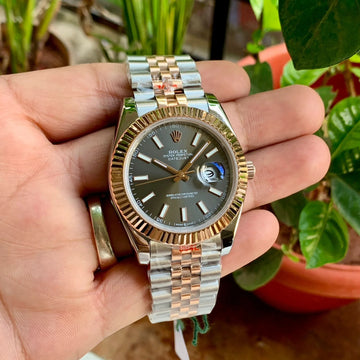 Rolex DateJust RG Bezel Jubilee Chain Semi ETA
