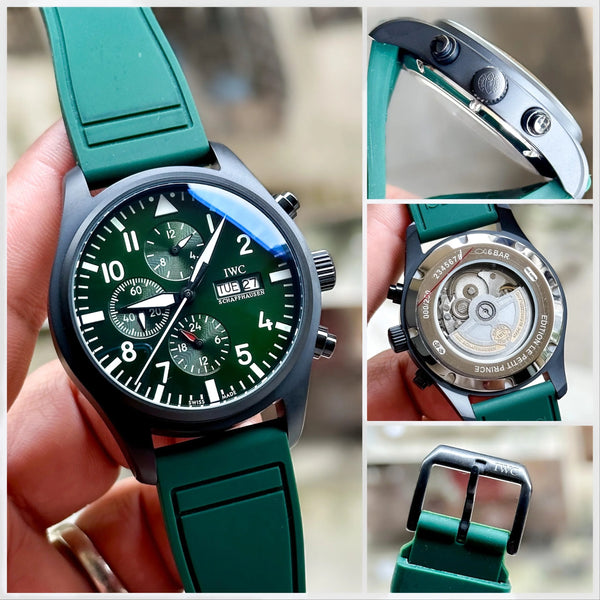 IWC Top-Gun Chronograph Green Black Bezel