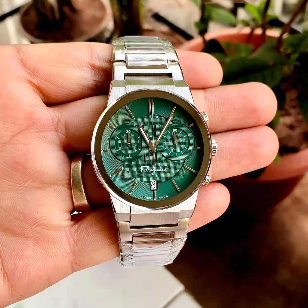 Ferragamo Sapphire Chronographs SFME00421 Green
