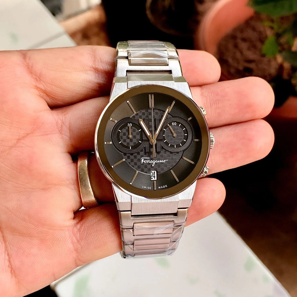 Ferragamo Sapphire Chronographs SFME00321 Black