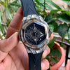 Hublot Big Bang King Unicorn فضي ألماس كوارتز