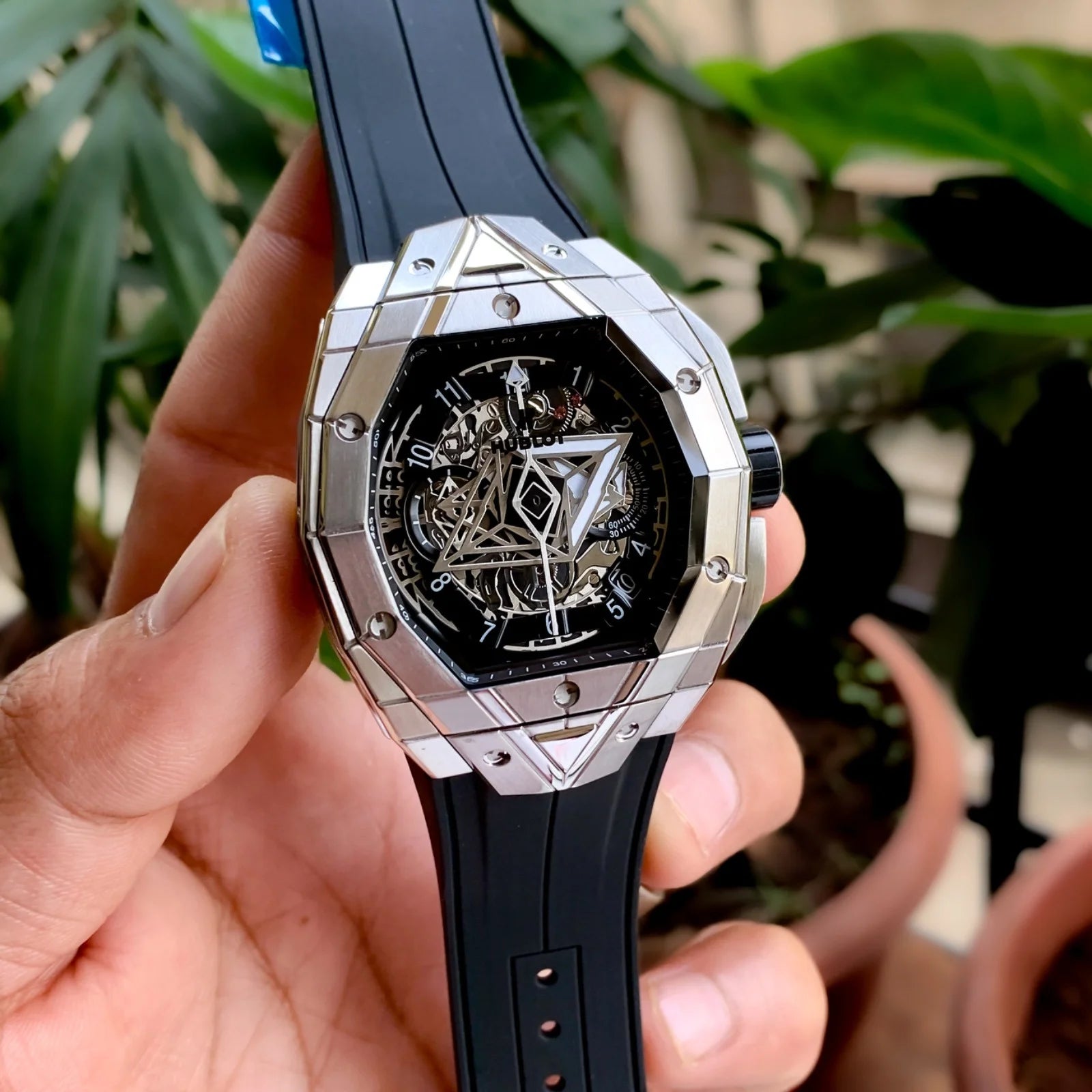 Hublot Big Bang Sang Bleu 3 Silver Quartz